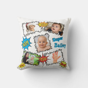 Justice Superhero Fotocollage Speech Bubble Kussen