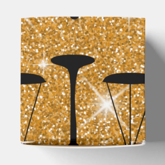 Justice Symbol Balanced Scales Golden Glitter Bedankdoosjes (Bovenkant)