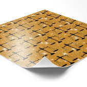 Justice Symbol Balanced Scales Golden Glitter Foto Afdruk (Hoek)