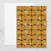 Justice Symbol Balanced Scales Golden Glitter Kaart (Voorkant / Achterkant)