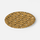 Justice Symbol Balanced Scales Golden Glitter Papieren Bordje (Gekanteld)