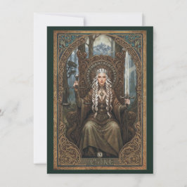 Justice Tarot Art Flat Thank You Card Bedankkaart