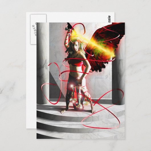 Justice Tarot Card Art Briefkaart (Voorkant / Achterkant)