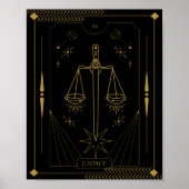 Justice Tarot card art Poster (Voorkant)
