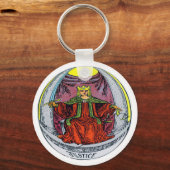 Justice Tarot Kaart Sleutelhanger (Voorkant)