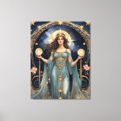 Justice Tarot schilderij geïnspireerd Canvas Afdruk (Voorkant)