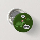 Justice Turtle Pin Ronde Button 3,2 Cm (Voorkant /achterkant)