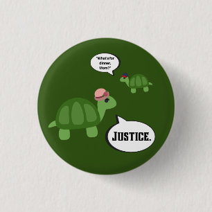 Justice Turtle Pin Ronde Button 3,2 Cm