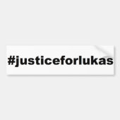 #justiceforlukas bumpersticker (Voorkant)