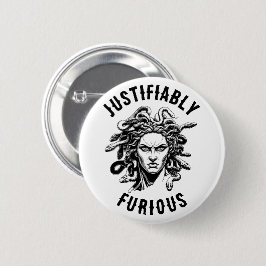 Justifiably Furious feat. Medusa Ronde Button 5,7 Cm (Voorkant /achterkant)