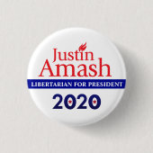 Justin Amash 2020 Ronde Button 3,2 Cm (Voorkant)