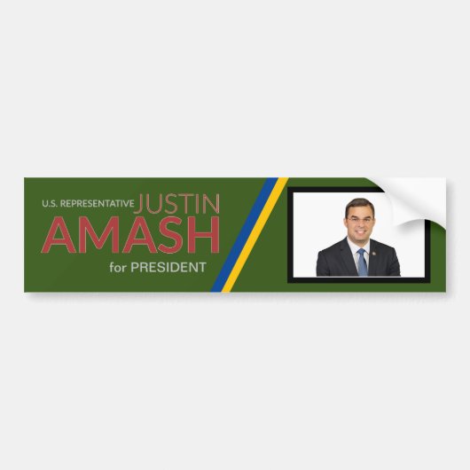 Justin Amash voor President 2020 Bumpersticker (Voorkant)