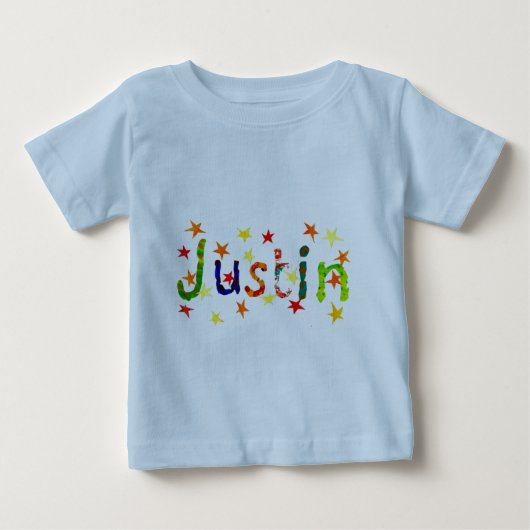 'Justin' Baby-T-shirt (Voorkant)