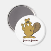 Justin Beaver Magnet (Voorkant / Achterkant)