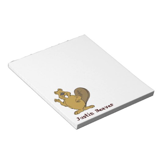 Justin Beaver Notitieblok (Schuin)