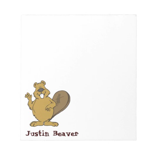 Justin Beaver Notitieblok (Voorkant)