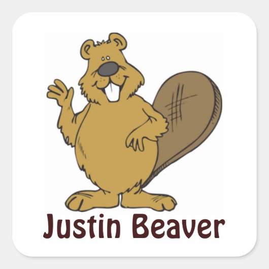 Justin Beaver Stickers (Voorkant)