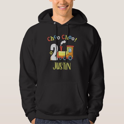 Justin Choo Two Train 2nd Birthday Turning 2 Hoodie (Voorkant)