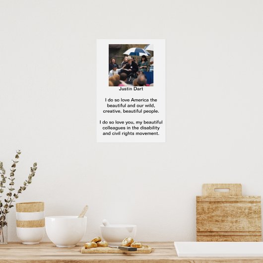 Justin Dart Quote 1 Poster (Keuken)