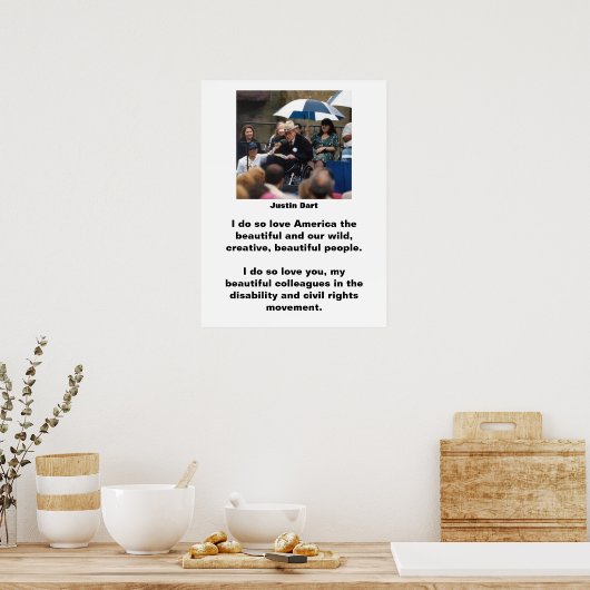 Justin Dart Quote 1 Poster (Keuken)