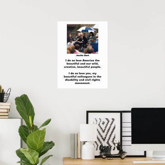 Justin Dart Quote 1 Poster (Thuiskantoor)