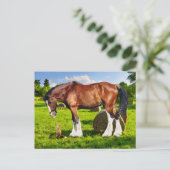 "Justin & een vriend" Briefkaart (Staand voorkant)