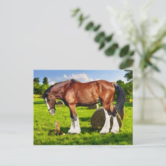 "Justin & een vriend" Briefkaart (Staand voorkant)