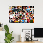 Justin Family Collage Poster (Thuiskantoor)