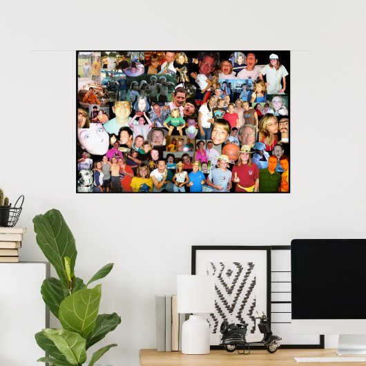 Justin Family Collage Poster (Thuiskantoor)
