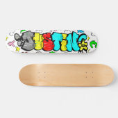 Justin Graffiti aangepast skateboard (Horizontaal)