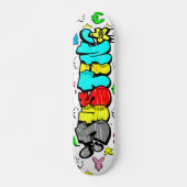 Justin Graffiti aangepast skateboard (Voorkant)