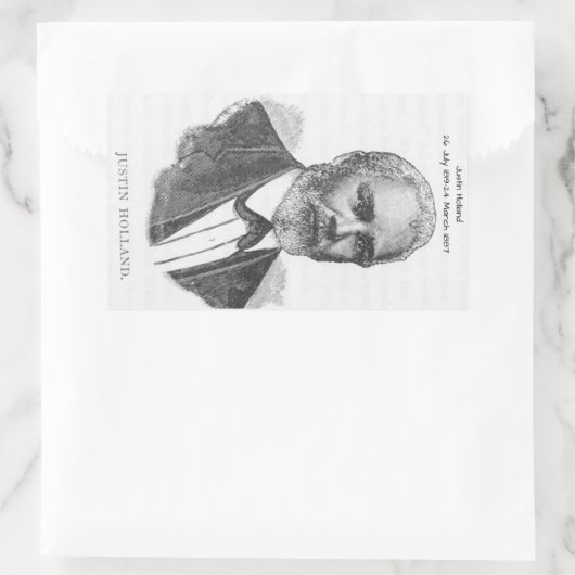 Justin Holland Rechthoekige Sticker (Tas)