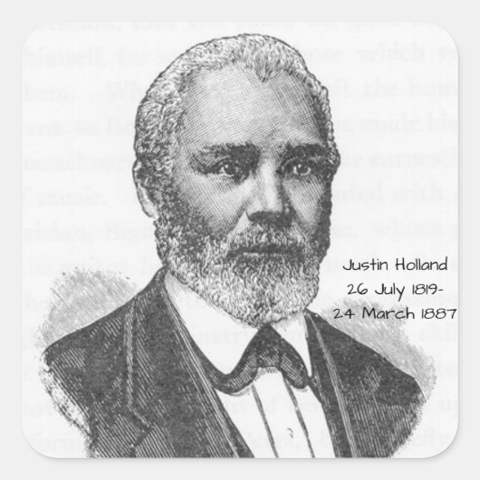 Justin Holland Vierkante Sticker (Voorkant)