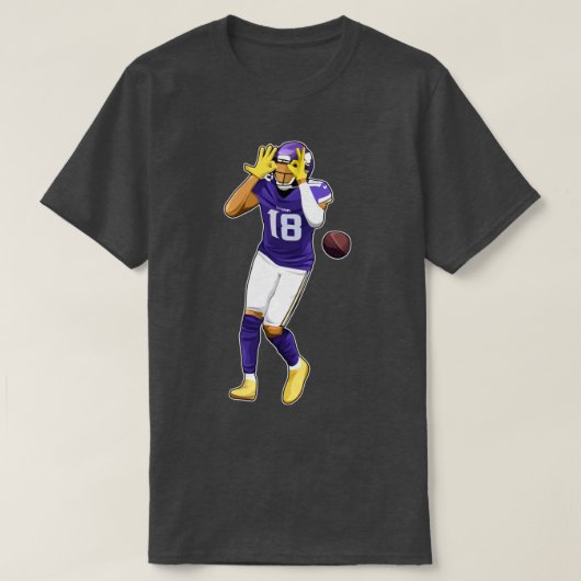 Justin Jefferson 18 viert T-shirt (Design voorkant)