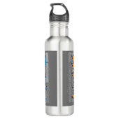 Justin Jouw naam graffiti Logo Brick Wall Paint Waterfles (Achterkant)