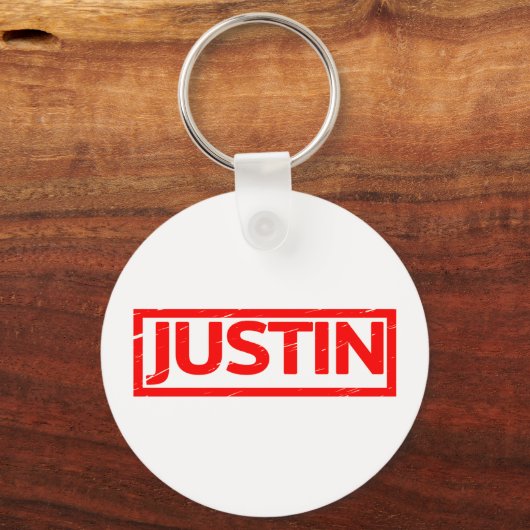 Justin Stamp Sleutelhanger (Voorkant)