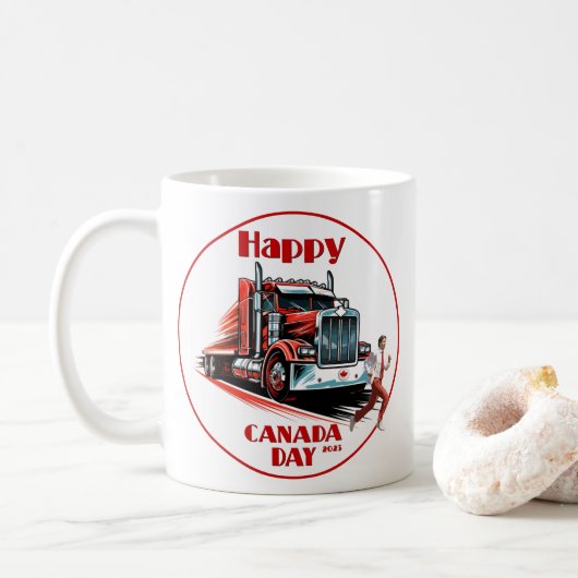 Justin Tru$#!%: fase verlaten links Koffiemok (Met donut)