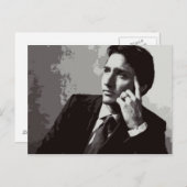 Justin Trudeau 2015 gestileerd Briefkaart (Voorkant / Achterkant)