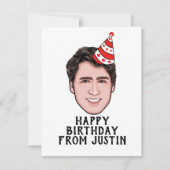 JUSTIN TRUDEAU BIRTHDAY KAART (Voorkant)