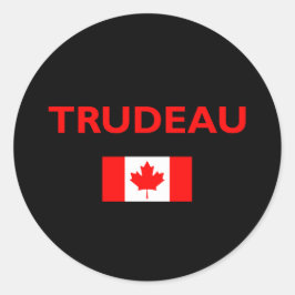 Justin Trudeau Canada Canadese Vlag Donker Ronde Sticker