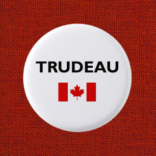 Justin Trudeau Canada Canadese Vlag Lichtkleur Ronde Button 3,2 Cm