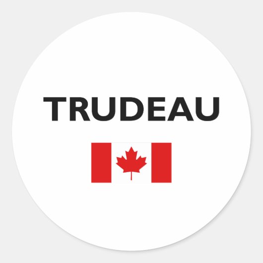 Justin Trudeau Canada Canadese Vlag Lichtkleur Ronde Sticker (Voorkant)