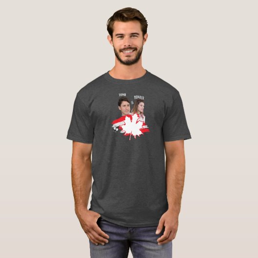 Justin Trudeau Chrystia Freeland Dumb & Dumber T-shirt (Voorkant volledig)