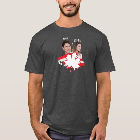 Justin Trudeau Chrystia Freeland Dumb & Dumber T-shirt (Voorkant)