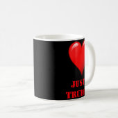 Justin Trudeau Cute Red Heart Love Red White Cool Koffiemok (Voorkant rechts)
