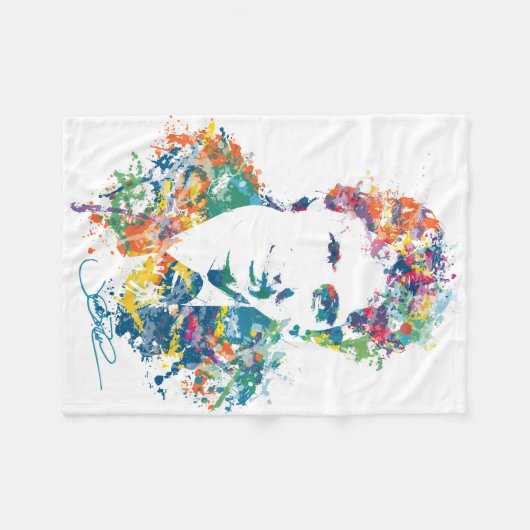 Justin Trudeau Digital Art Fleece Deken (Voorkant (Horizontaal))