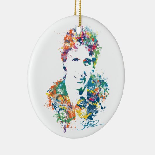 Justin Trudeau Digital Art Keramisch Ornament (Rechts)