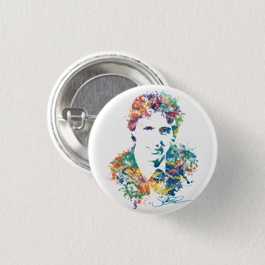 Justin Trudeau Digital Art Ronde Button 3,2 Cm (Voorkant /achterkant)