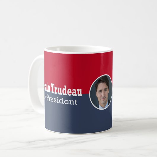 Justin Trudeau for President Coffee Mok (Voorkant links)