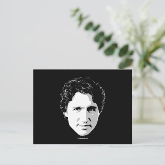 Justin Trudeau Head of Hair - png.nl Briefkaart (Staand voorkant)